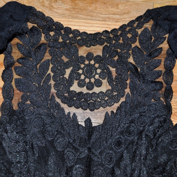 NEW Black High Neck Metallic Party Dress [C1] - Picture 3 of 6